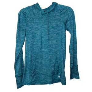 H2 Hannah Performance Hoodie Top Teal Size S